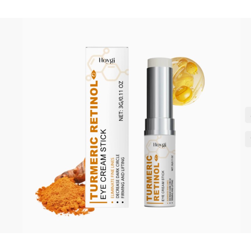 HOYGI Eye Care Nourishing Reduce Dark Circles Fade Fine Lines Turmeric Retinol Eye Cream Stick
