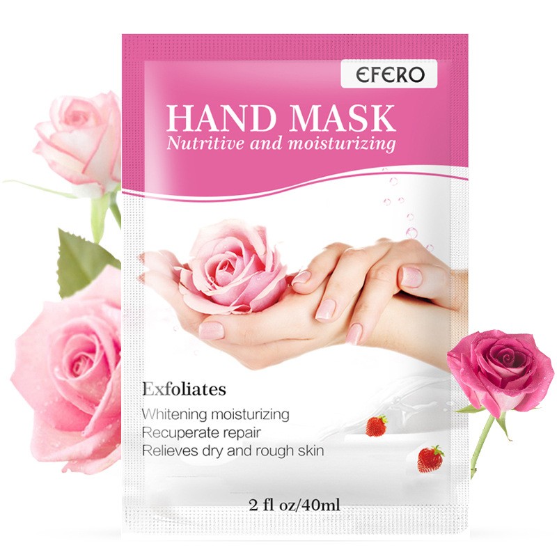 Efero Rose Organic Hand Mask Glove Barbed Rough Skin Repair Moisturizer