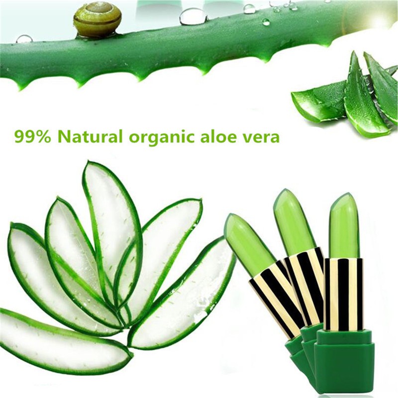 Lip Care 99% ALOE VERA Natural Temperature Change Color Organic Lip Balm