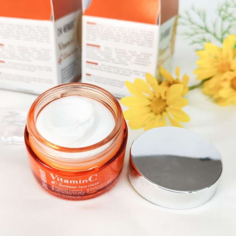 Organic Face Cream & Lotion Set Moisturizing & Whitening with Vitamin C Adult Female Skin Natural 50ml Day 3 Years 10000