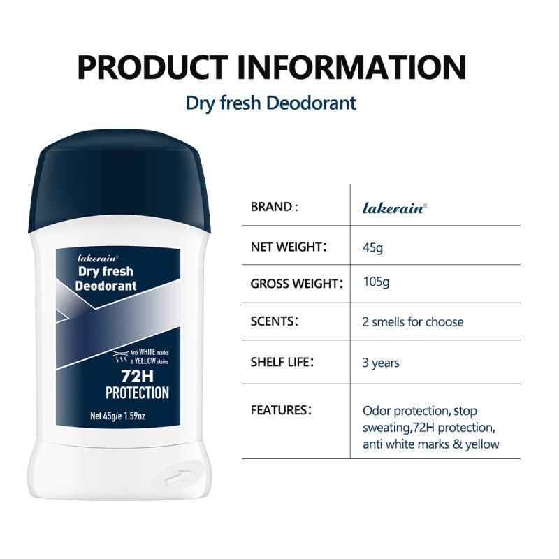 Organic  Deodorant Underarm Removal Body Odor Antiperspirant Deodorant for Man Liquid Male Deodorant Stick