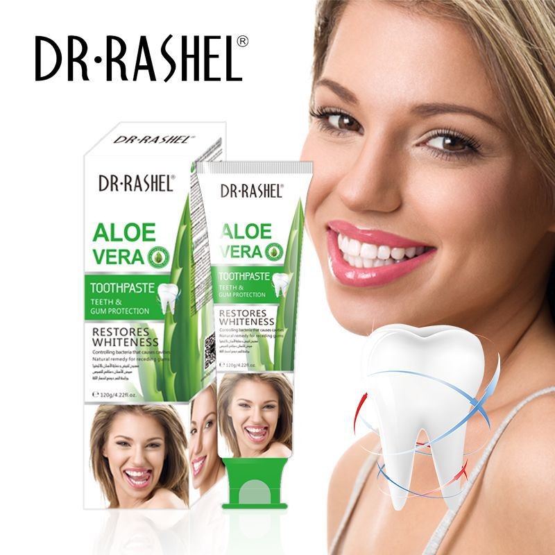 DR.RASHEL Herbal Toothpaste Whitening Remove Stains Aloe Toothpaste120g