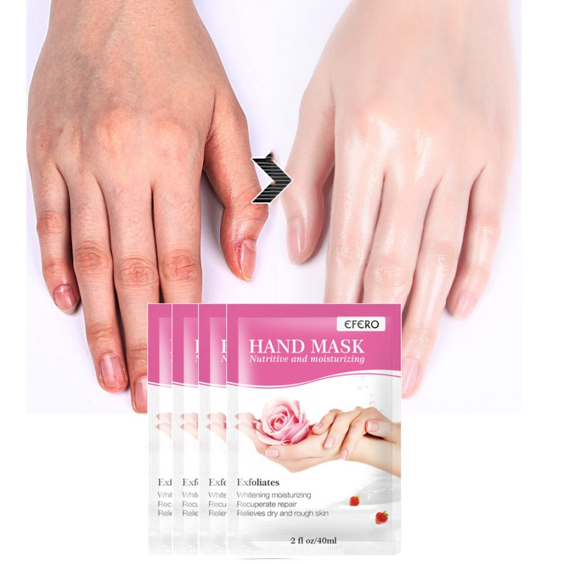 Efero Rose Organic Hand Mask Glove Barbed Rough Skin Repair Moisturizer