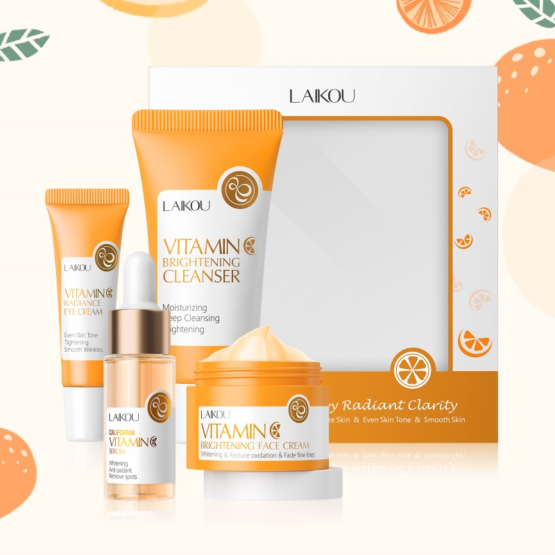 LAIKOU Travel Size Moisturizing Brightening Vitamin C Skin Care Set