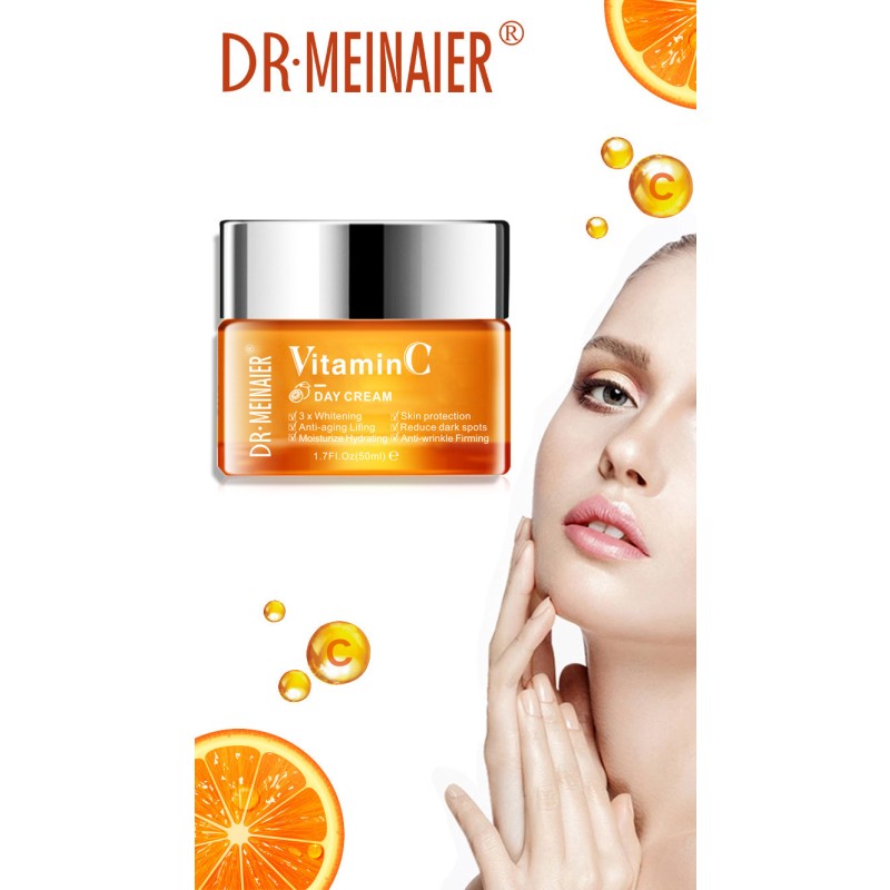 Organic Face Cream & Lotion Set Moisturizing & Whitening with Vitamin C Adult Female Skin Natural 50ml Day 3 Years 10000