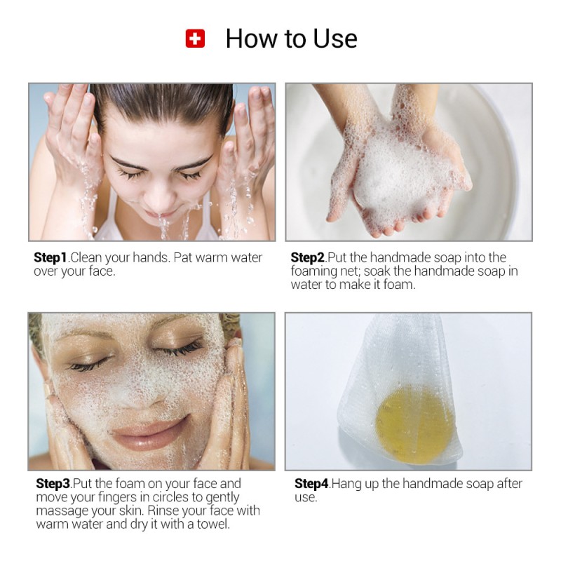 Handmade 24K Gold Soap Organic Seaweed Essential Oil Deep Cleansing and Whitening Solid Bar with Herbal Ingredients