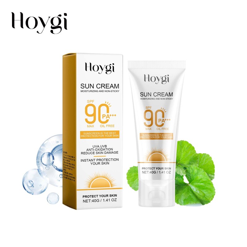 Organic SPF 90 Sunblock Cream Mineral and Herbal Ingredients Whitening and UV Protection Screen Isolation Sunscreen