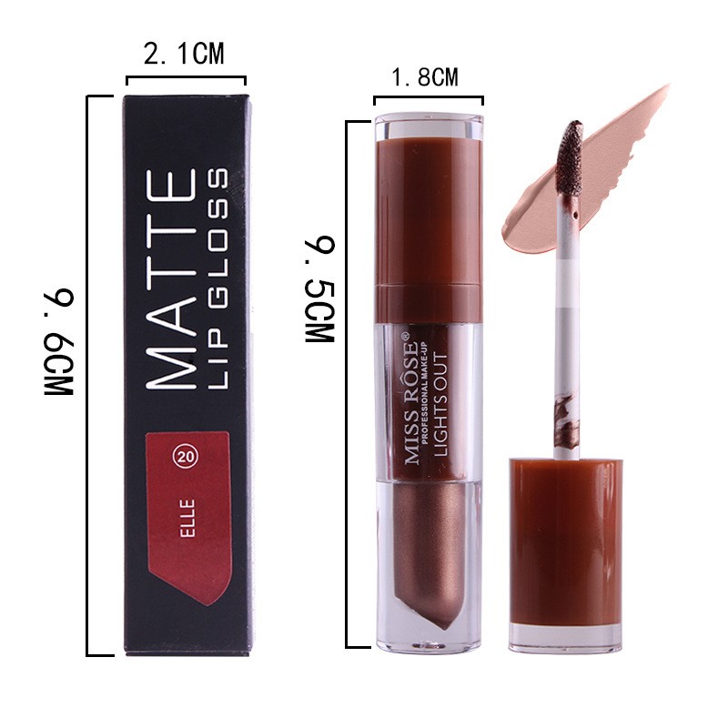 Professional Long-Lasting Nude Lip Gloss Stick Matte Liquid Lipstick Makeup