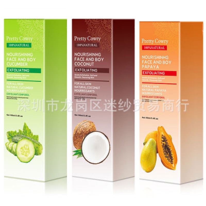 Organic Papaya Gel Deep Cleaning Face and Body Scrub Whitening Anti-Wrinkle Firming Herbal Ingredients OEM Supply