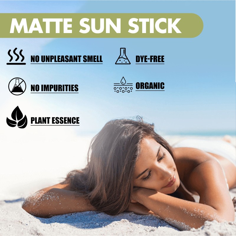 SPF50 Matte Sunscreen Stick UV Protection Moisturizing Sun Block Cream Retinol Collagen Wholesale