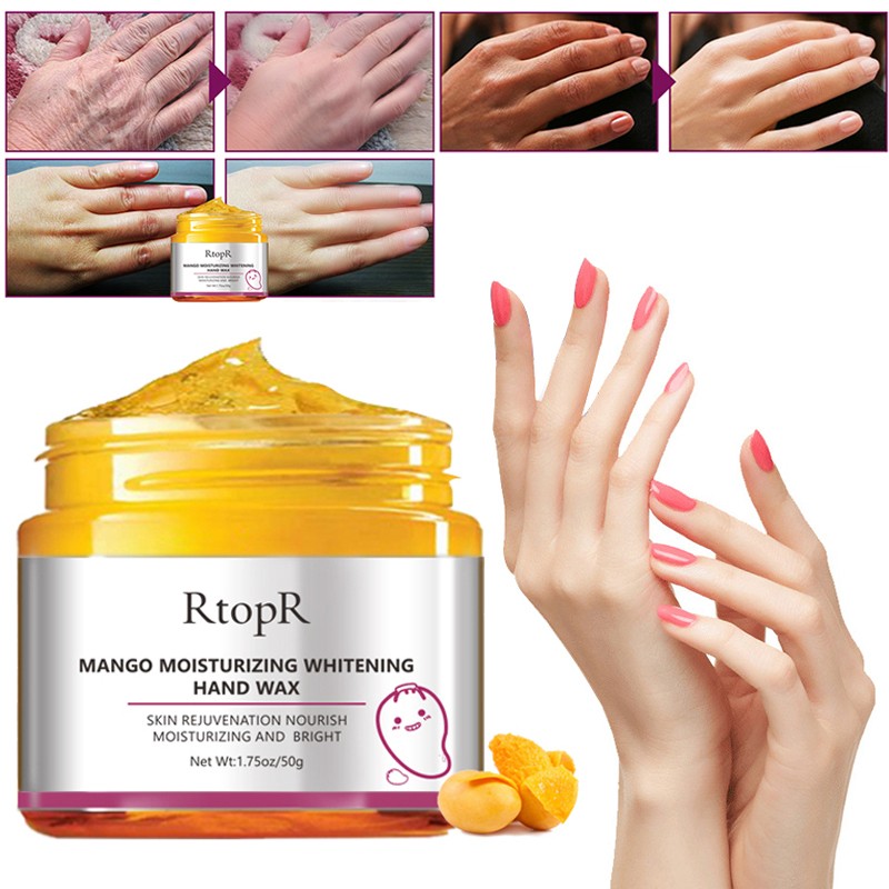 RtopR Organic Mango Hand Care Mask Whitening Moisturizing Repair Exfoliating Skin Care and Anti-Aging Features