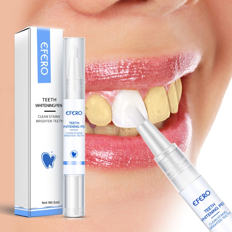 Efero Teeth Whitening Pen Oral Hygiene Care with Teeth Cleaning Serum Removes Plaque Stains for Brighter Smile