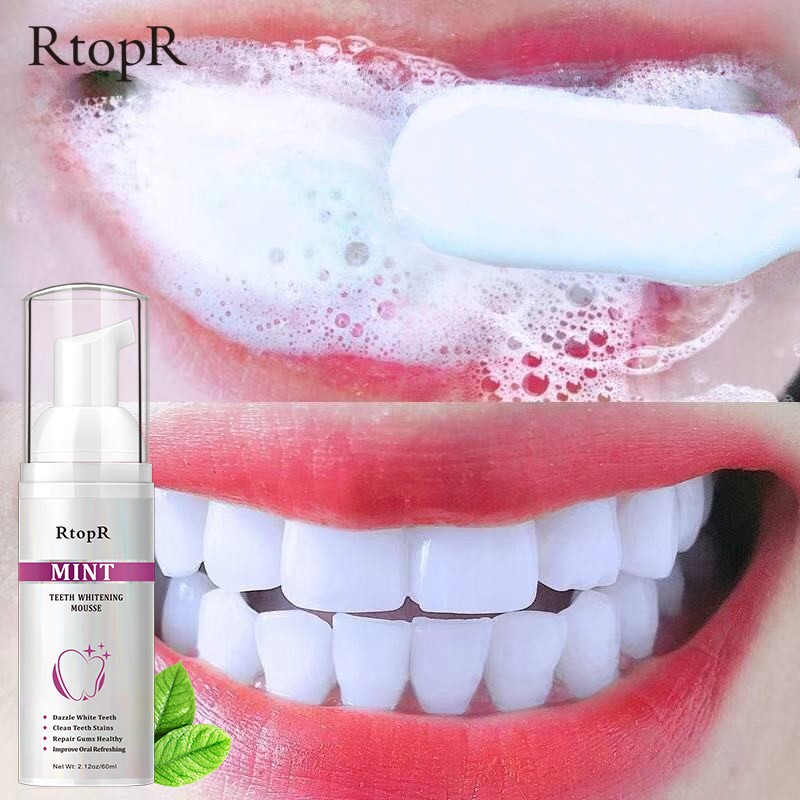 Oral Hygiene Care Teeth Whitening Mousse Remove Plaque Dental Organic Tooth Whitening
