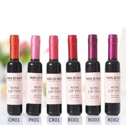 Wine Bottle Lip Gloss Liquid Lipstick Red Waterproof Long Lasting 5G Stick Herbal MSDS Vegan Lipstick LP=2.5MM 8P 9P 10pinmsds