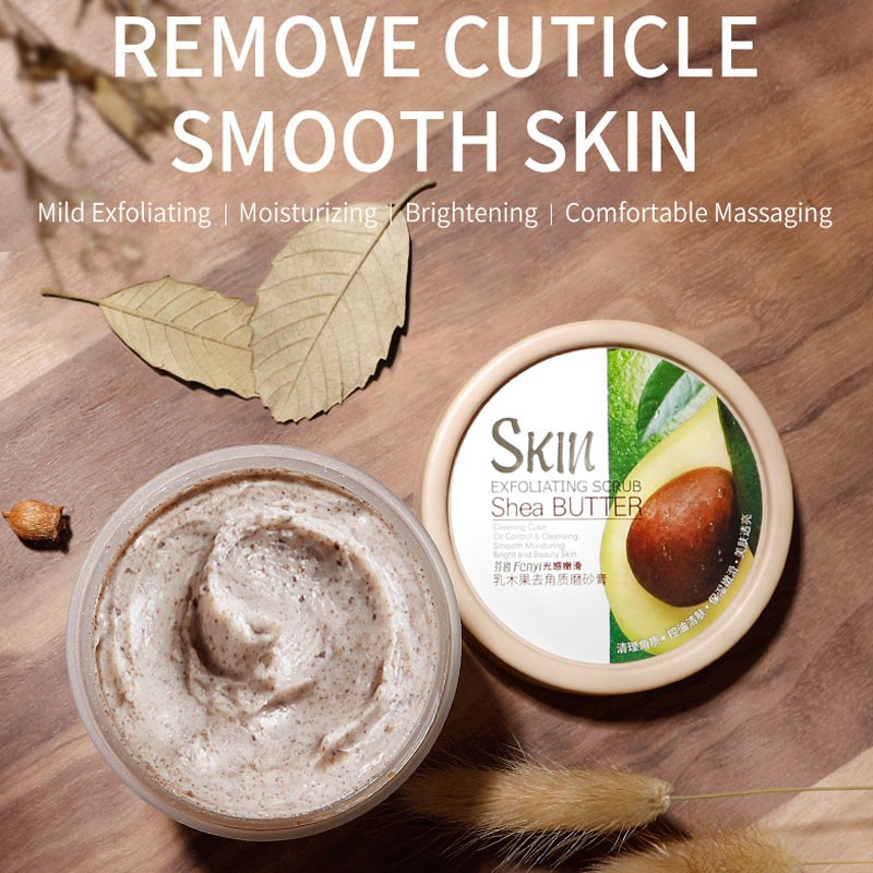 Natural Shea Butter Scrub Remove Cuticle Smooth Skin Scrub Clean Pores Body Scrub