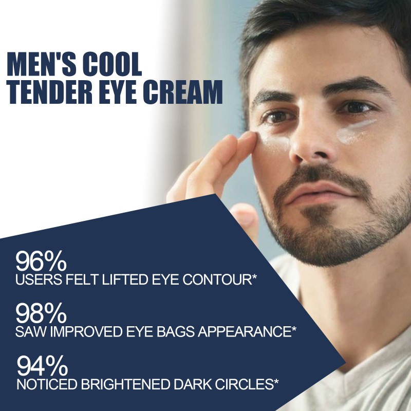 Hot Selling 15g Men's Day Night Eye Cream Organic Herbal Retinol Improves Dark Circles Fades Fine Lines Crystal Material