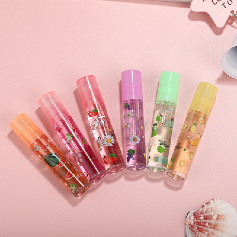 Hot Selling Transparent Colorless Lip Oil Vegan Herbal Moisturizing Lip Gloss Lightening Serum Fruit Flavored Jelly Lip Balm Box