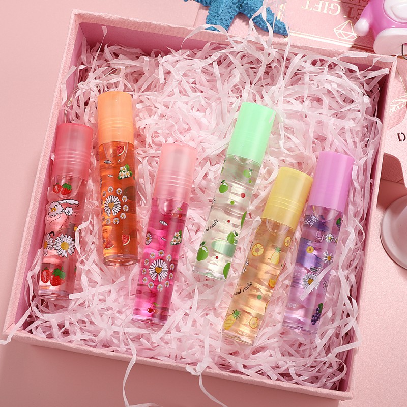Hot Selling Transparent Colorless Lip Oil Vegan Herbal Moisturizing Lip Gloss Lightening Serum Fruit Flavored Jelly Lip Balm Box