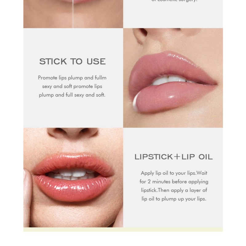 Private Label Herbal Lip Enhancer Clear Lip Plumper Gloss Moisturizing Lipgloss with Herbal Ingredients Liquid Form