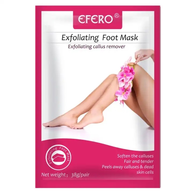 Efero Natural Rose Feet Peeling Masks Whitening Foot Spa Peel Exfoliating Foot Mask