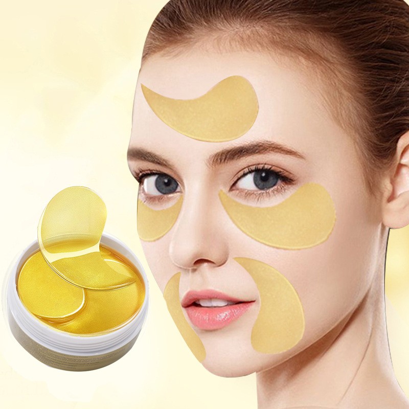 Private Label Eye Gel Pads Hydrogel Crystal 24K Gold Collagen Korean Eye Mask Under Eye Patch