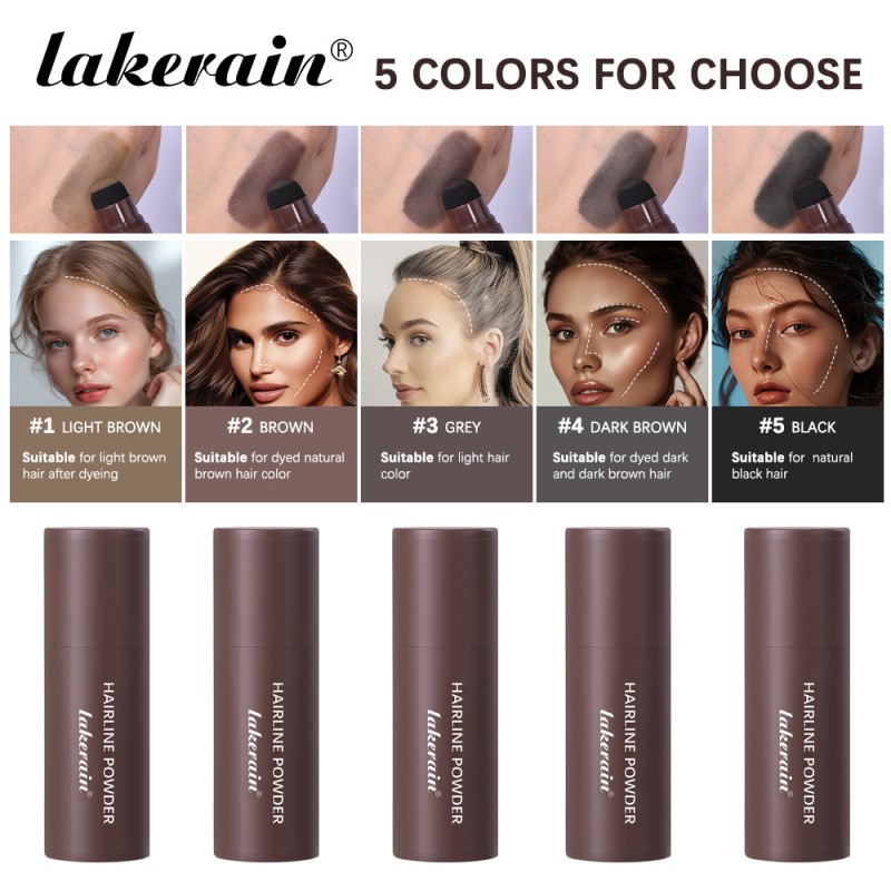LAKERAIN Hair Line Shadow Concealer Waterproof Hairline Filling Powder Stick