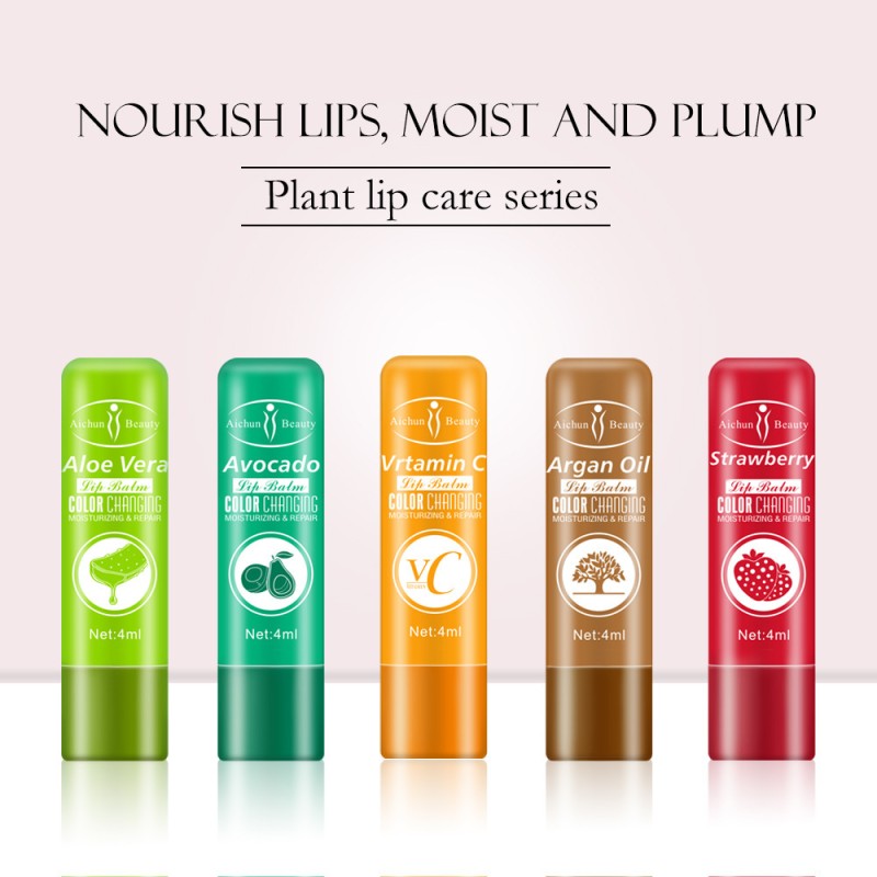 Private Label Natural Lip Care Protect Fine Lines Aging Luxury Color Changing Lip Balm