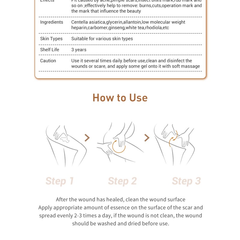 Herbal Skin Repair Cream and Gel for Scar and Stretch Mark Removal