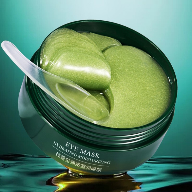 Eye Care Anti-Aging Moisturizer Patches Blue Crystal Vegan Seaweed Herbal Peptides for Dark Circle Removal