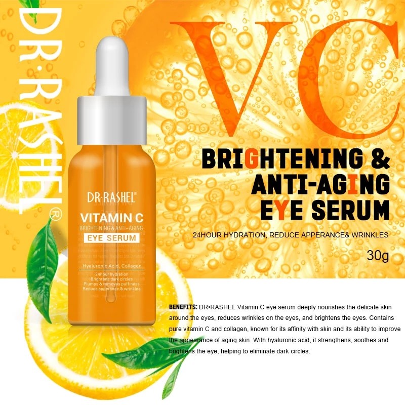 DR.RASHEL Vitamin C Serum Anti Aging Dark-Circle Eye Serum Beauty