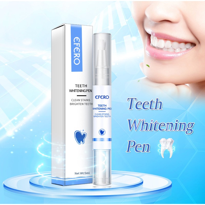 Efero Teeth Whitening Pen Oral Hygiene Care with Teeth Cleaning Serum Removes Plaque Stains for Brighter Smile