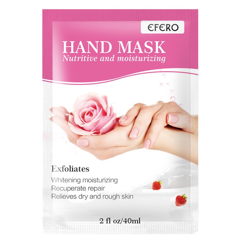 Efero Rose Organic Hand Mask Glove Barbed Rough Skin Repair Moisturizer