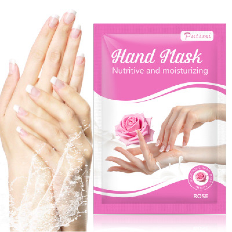 Rose Hand Mask Pack Moisturizing Fade Fine Lines Collagen Hand Mask Gloves
