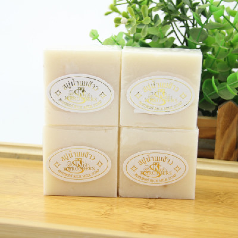 Thailand Rice Milk Soap with Collagen Hand Face Moisturizing Solid Chemical Whitening Ingredients