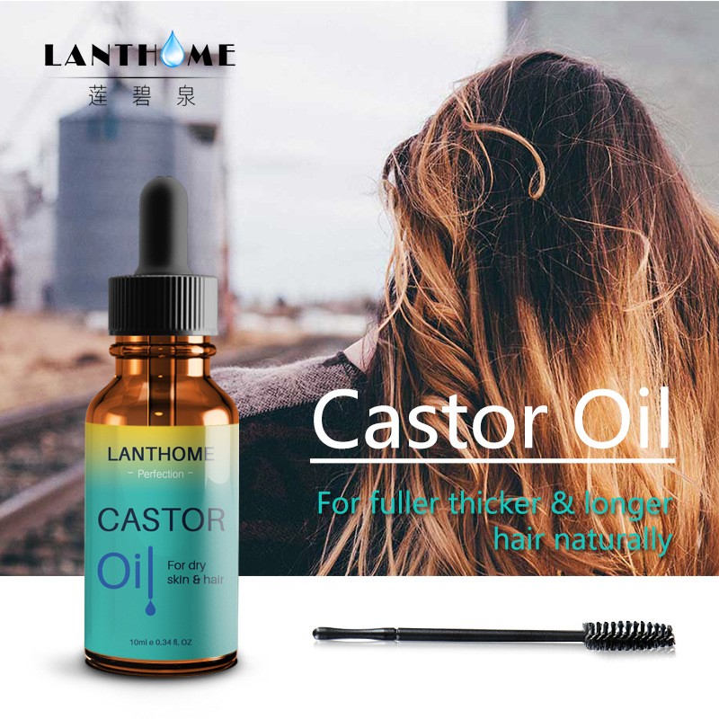 Private Label 100% Pure Natural Organic Cold Pressed Castor Oil for Hair Eyelash Eyebrow Growth