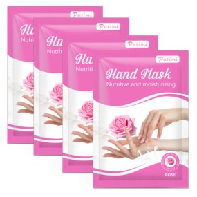 Rose Hand Mask Pack Moisturizing Fade Fine Lines Collagen Hand Mask Gloves