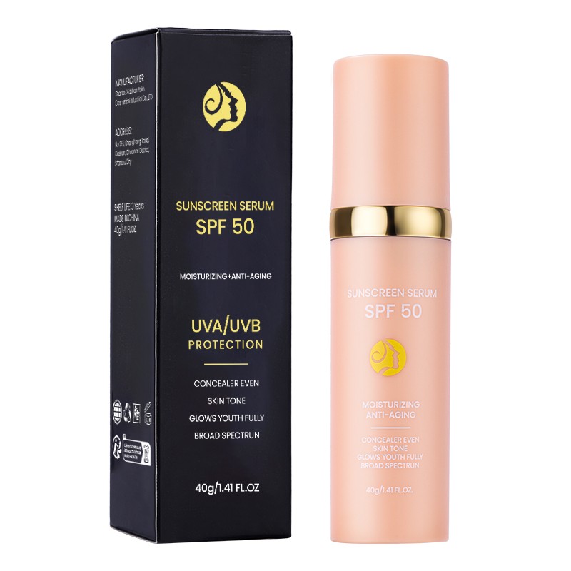 Private Label Full Coverage Waterproof Matte Moisturizer SPF 50 Color Changing Sunscreen Liquid Foundation Makeup