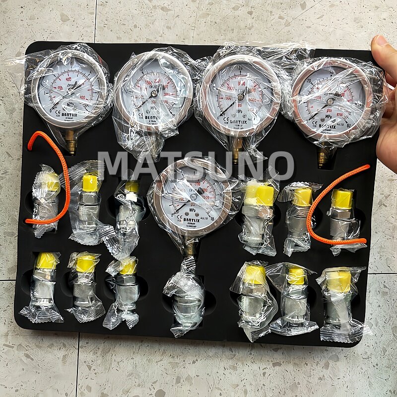Hydraulic Pressure Gauge Set Factory - 5 Gauges Stainless Steel