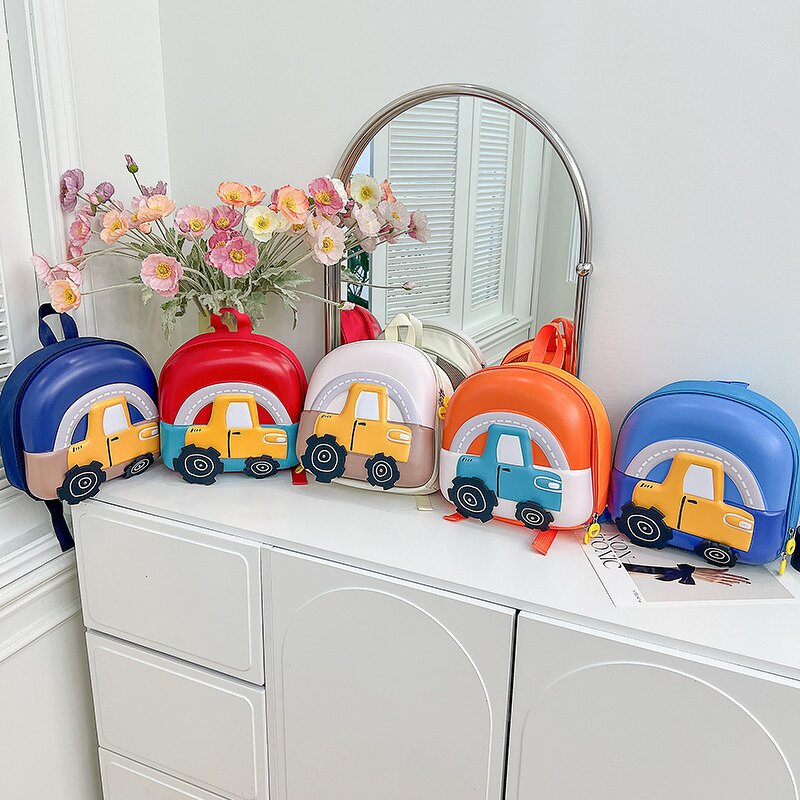 Hardshell Backpack Supplier - OEM Cute Cartoon Car USB Backpack