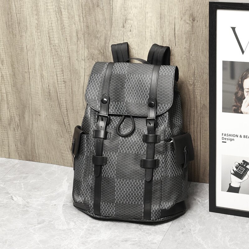 Plaid Backpack Supplier - OEM Trendy Student Computer Bag