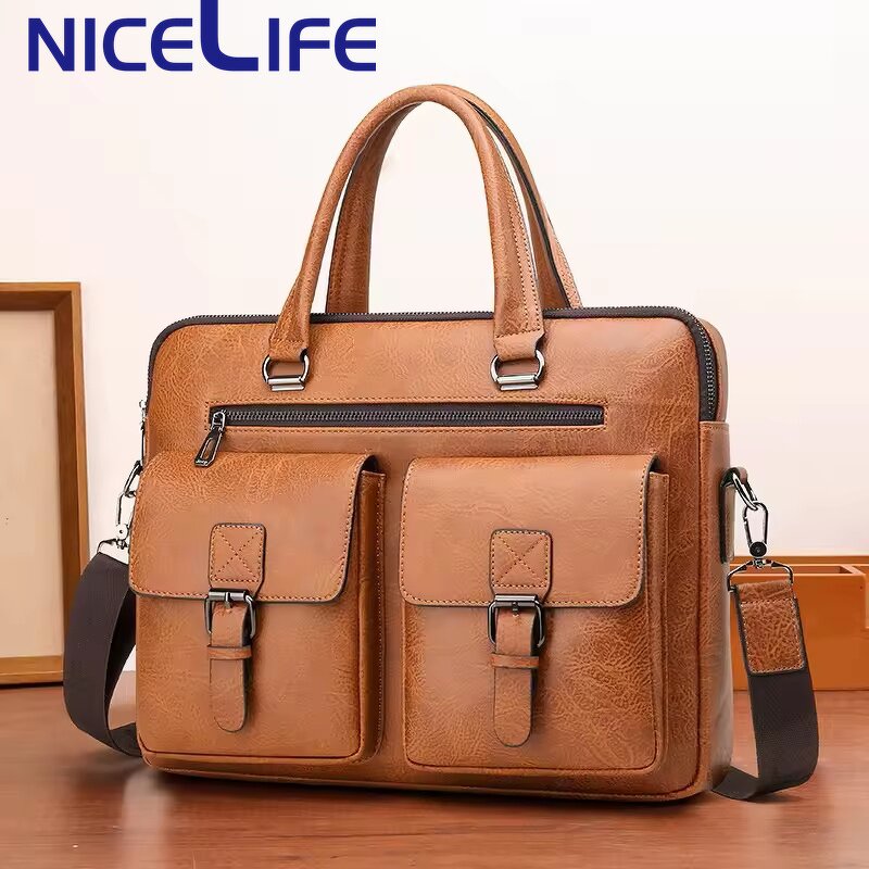 Briefcase Manufacturer - OEM Unisex PU Leather Soft Bag