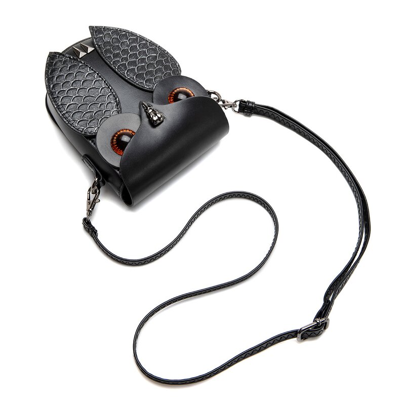 PU Backpack Factory - OEM Owl Emblazonment Adjustable Strap