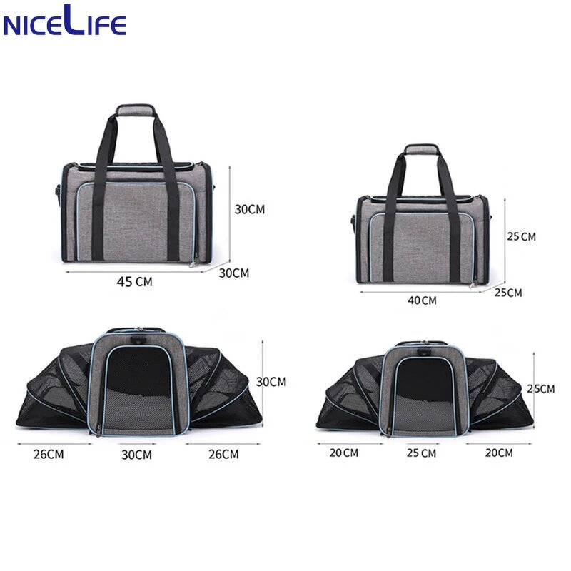 Pet Travel Carrier Factory - OEM Airline Approved Expandable Soft-Sided