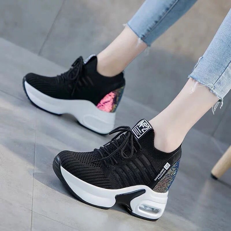 Women's Sneakers Factory - OEM Platform Heels Breathable Summer