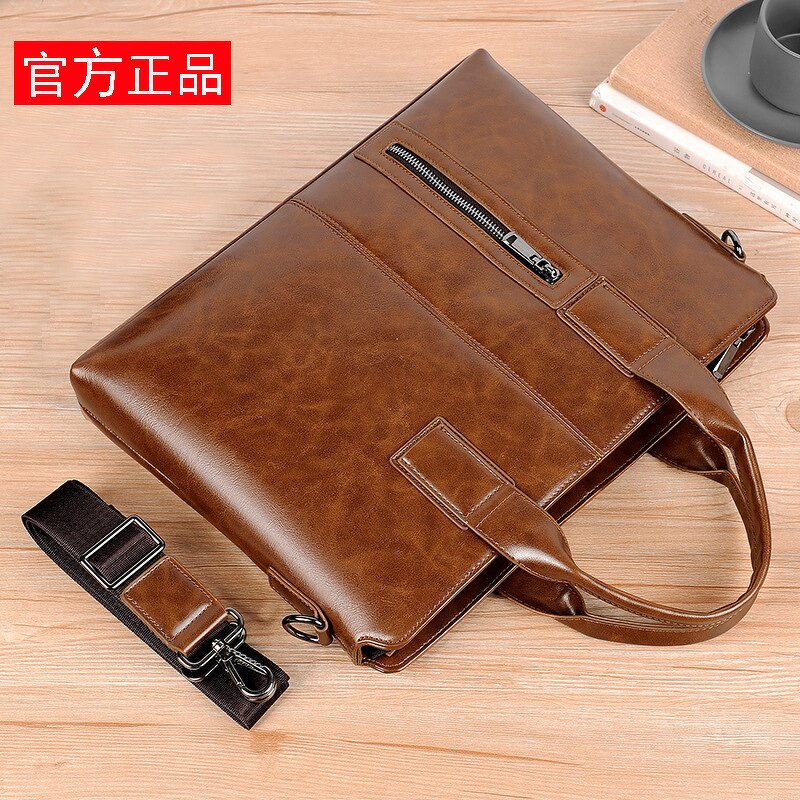 Briefcase Manufacturer - OEM Men's Soft Leather Horizontal