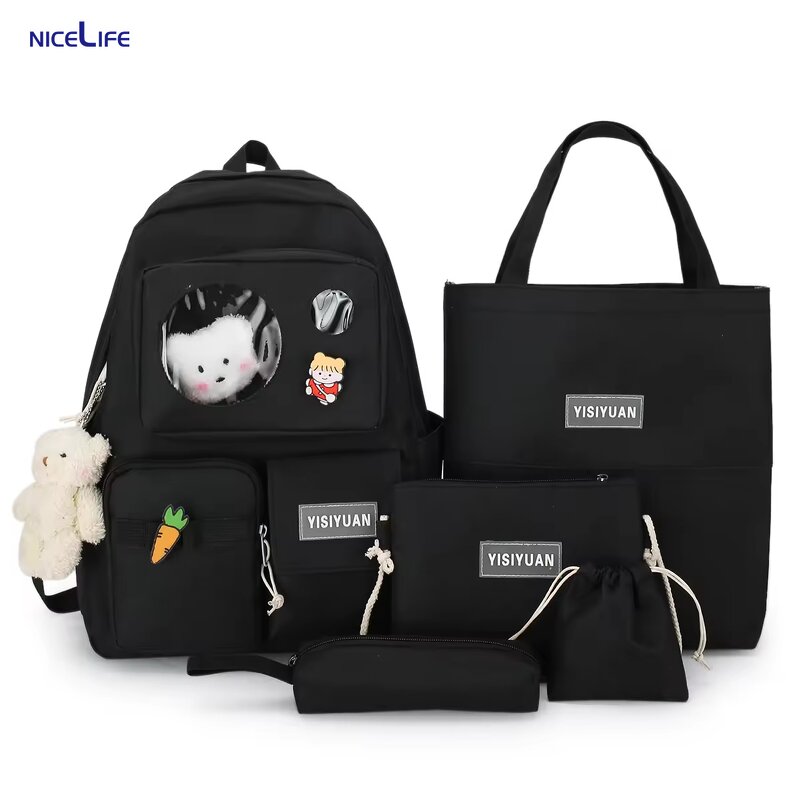 Backpack Set Supplier - OEM 5-Piece Casual School Bag Set