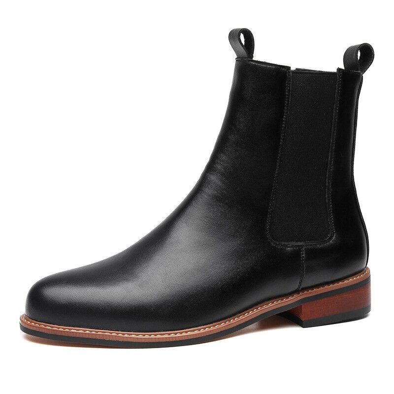 Chelsea Boots Factory - OEM Men's Retro Round Toe Leather