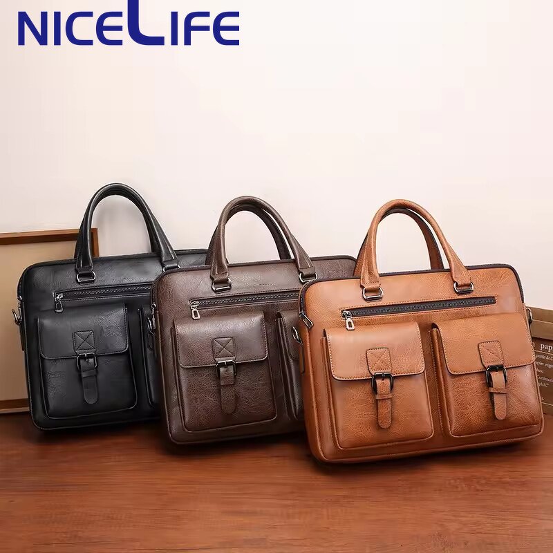 Briefcase Manufacturer - OEM Unisex PU Leather Soft Bag