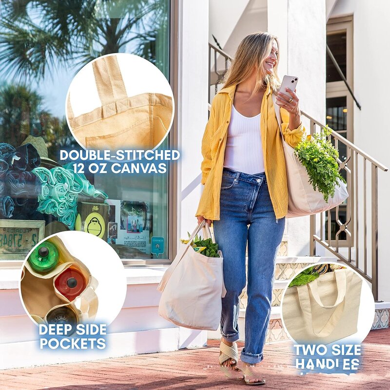 Shopping Tote Supplier - OEM Eco-Reusable Foldable Canvas