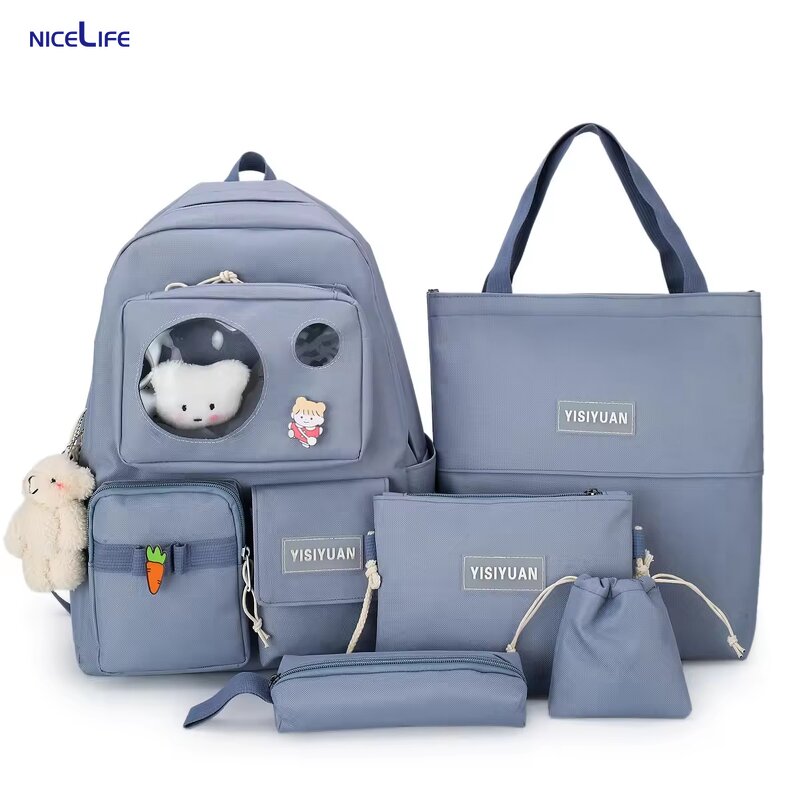 Backpack Set Supplier - OEM 5-Piece Casual School Bag Set